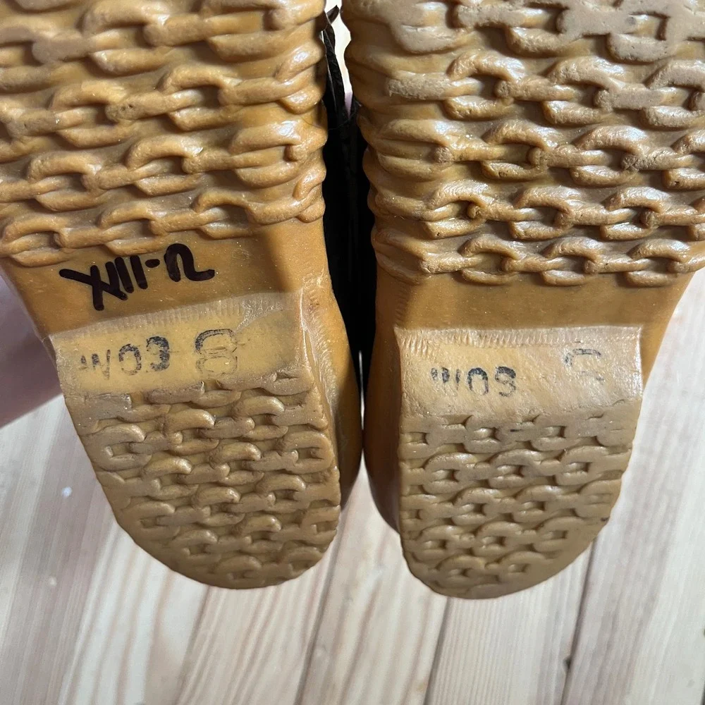 Sorel Duck Shoes Womens 8 Brown Leather Rubber Waterproof Moccasin Rain Boots